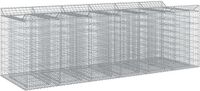 vidaXL Gabionen-verhoging voor planten, 3 stuks, 300 x 100 x 100 cm, verzinkt staal