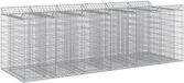 vidaXL Gabionen-verhoging voor planten, 3 stuks, 300 x 100 x 100 cm, verzinkt staal