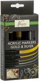 Creative Craft Group Nassau Acryl Marker Set Goud & Zilver - 5st.