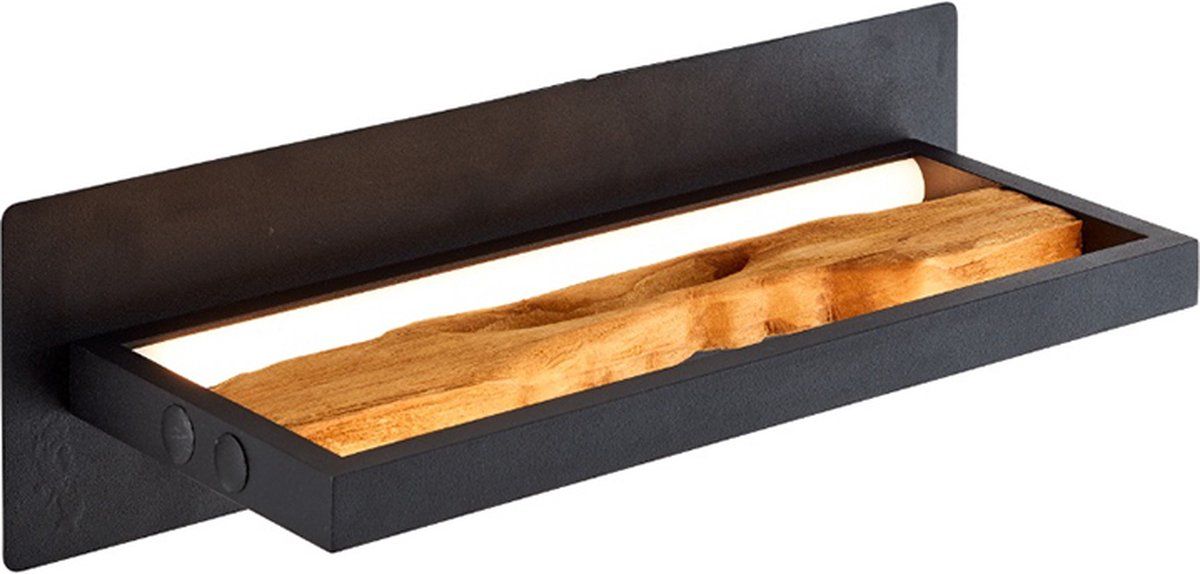 Brilliant Chaumont - Wandlamp - Bruin;Zwart - Metaal - LED - 9.5W - 10x35x15.1cm