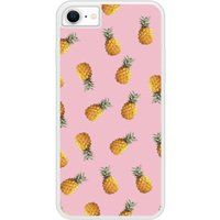 Apple Bedrukt siliconen hoesje compatibel met iPhone 7 Pluie d'ananas