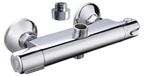 Merkloos Thermostatic shower mixer tap - Universal connection - Chrome-plated - 261 x 535 mm