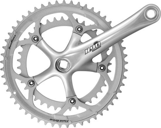 Sunrace Crankstel Fcr96 34-50t Zilver 170mm - Racefiets - Aluminium