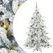 vidaXL Kunstmatige Hinged Kerstboom Wit 180 cm PVC