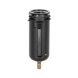 Riegler KSS 45 F-A Polycarbonaat houder met beschermmand, incl. O-ring, met volautomatische afvoerklep, voor »multifix«, BG 4, G 3/4 en G 1