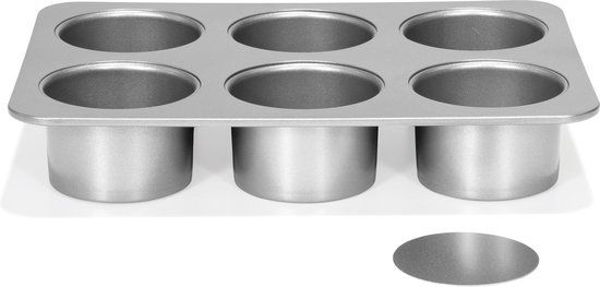 Patisse Cheesecakevorm Mini 8 cm - Zilver - Metaal - Rond
