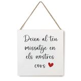 Mopec WA2.2 houten afbeelding Deixa el Teu Missatge, 20 x 20 cm, meerkleurig, normaal