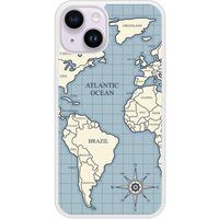 iPhone 14 Bedrukt siliconen hoesje Map vintage