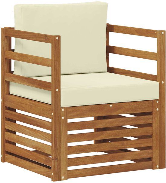 vidaXL Buiten bank set Massief Acacia Hout en Polyester