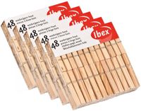 Merkloos Wasknijpers - 240 stuks - Hout - Bruin