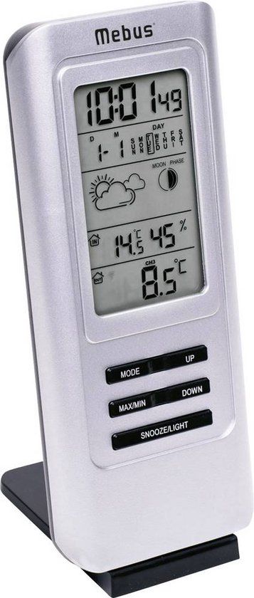 Mebus 40627 Draadloos weerstation - Weersvoorspelling voor 12 tot 24 uur