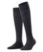 FALKE Sensitive Berlin drukvrije comfort tailleband wol katoen kniekousen dames blauw - maat 39-42