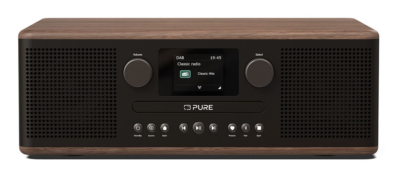 Pure Classic C-D6 Draagbare Digitale Radio - Zwart/Walnoot