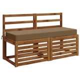 vidaXL - Zitkussen - SOEST - 100% - Polyester - Taupe - 120 x 40 x 10 cm