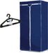 Merkloos / Sans marque Edco Eindhoven Bv Opvouwbare mobiele kledingkast - met blauwe hoes - 160 cm - incl. 10x plastic kledinghangers zwart
