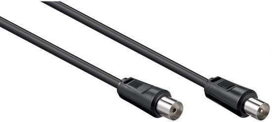 Goobay IEC (m) - IEC (v) coaxkabel / recht - zwart - 1,5 meter