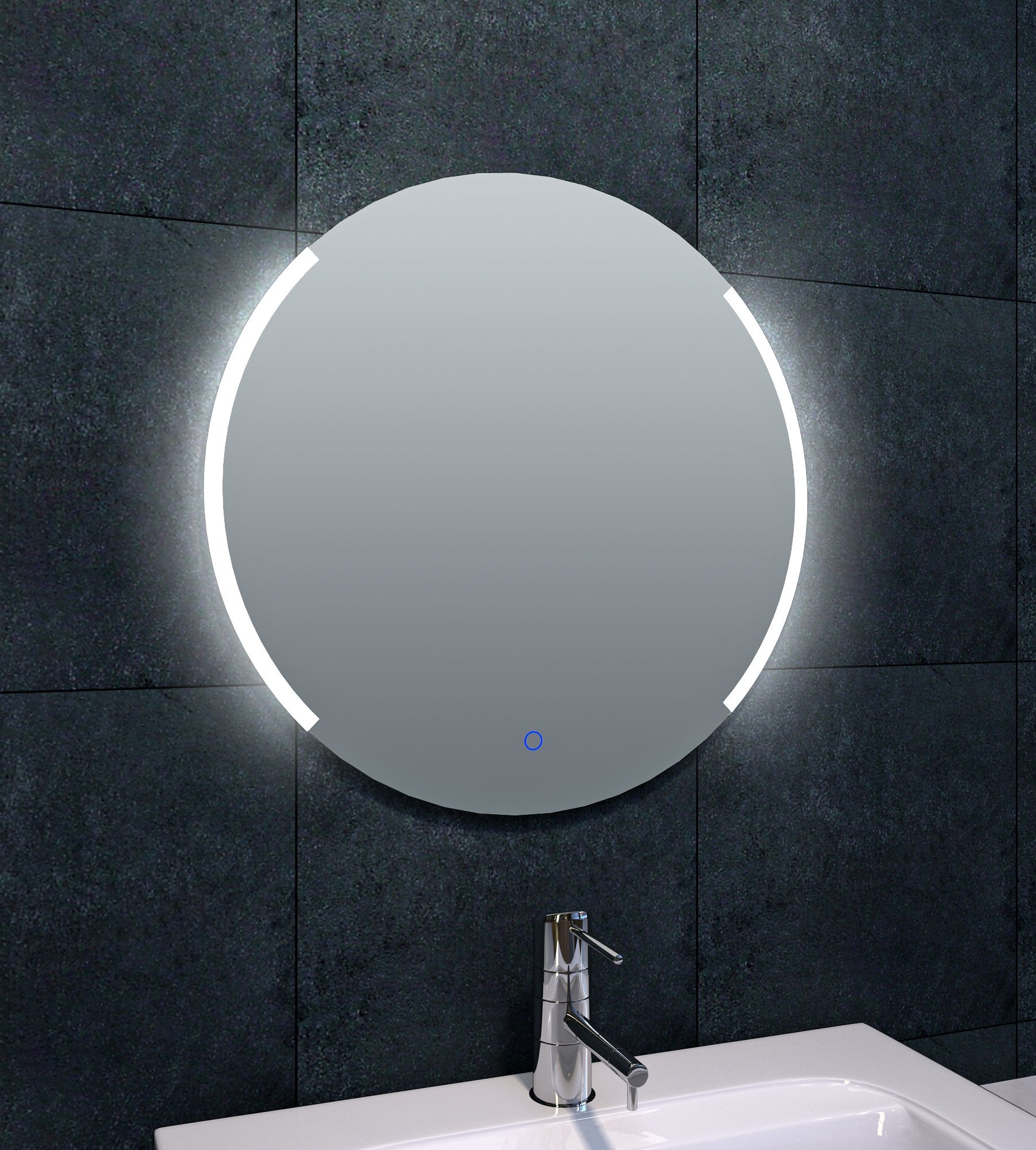 Wiesbaden Round spiegel met dimbare LED verlichting 60 cm