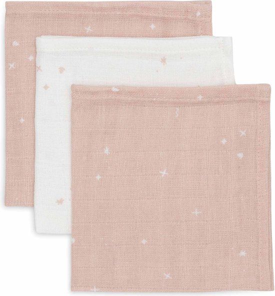 Jollein Hydrofiel Monddoekjes - 3 Stuks - Twinkling Wild Rose - Roze