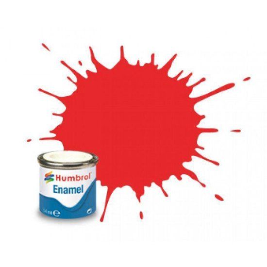 Humbrol Acrylverf - 12ml - No. 209 Fluorescent Fire Orange
