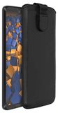 mumbi Echt leren hoesje compatibel met Motorola Moto G7 hoes leer tas case wallet, zwart