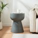 en.casa Table d'appoint Oulvepijanse ronde 40 cm gris foncé