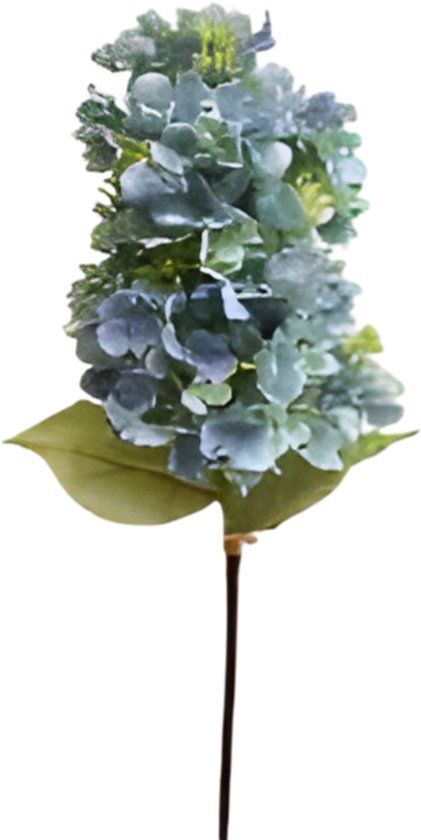 Buitengewoon Boet Buitengewoon de Boet Kunst hortensia pluim blauw groen 85 cm