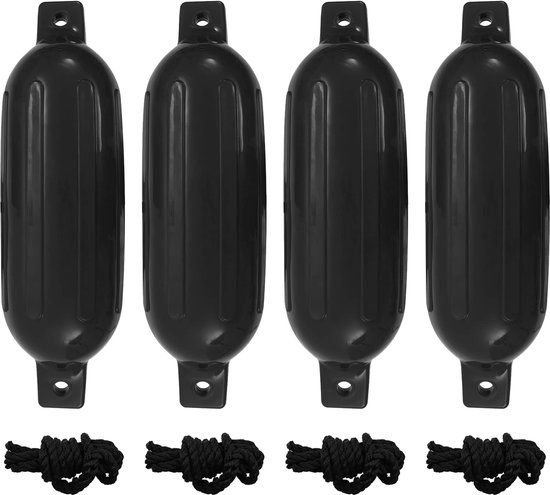 vidaXL Bootstootkussens 4 st 58,5x16,5 cm PVC zwart