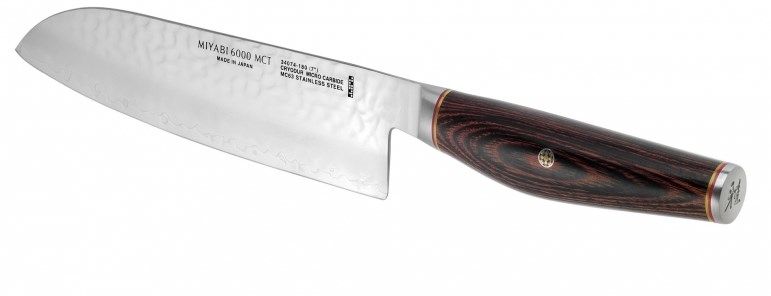 ZWILLING Miyabi 6000MCT Santoku Knife - 180mm - Stainless Steel Blade - Wooden Handle