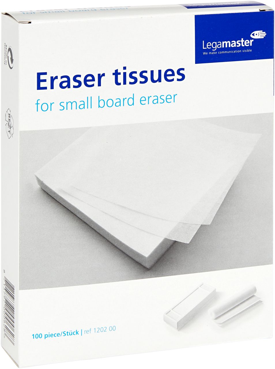 Legamaster Board Cleaning Dry Cloths - 100 pcs - White