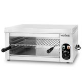 VERTES Salamander Grill, hoogte 280 mm, regelbaar 50-300 °C, 2000 watt, gastronomie-oven voor gratineren, karamelliseren en warm houden van gerechten, roestvrijstalen behuizing, multigrill