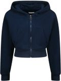 Vingino sweat à capuche Basic-ziphoody terry Fille Bleu Foncé 176