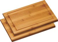 Merkloos Kesper Keuken Snijplank - 2 stuks - 21 x 31 cm - Bamboe Hout - FSC Gecertificeerd