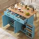 Chariot de service bleu 129x46(71)x91,5