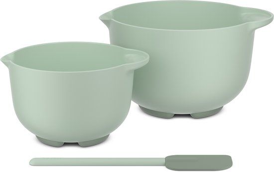 Mepal Beslagkom 3-delig (beslagkom 2x + spatel) Chef it - Schaal - Hittebestendige silliconen: tot 250°C - Magnetron- en vaatwasmachinebestendig - Bakspullen - Nordic sage