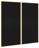 vidaXL - Mededelingenbord - Zwart - 100 x 100 x 1,4 cm - Massief grenenhout
