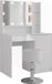 Vicco Kaptafel set met kruk Sherry, Wit/Wit Hoogglans, 89.8 cm met spiegel en kruk