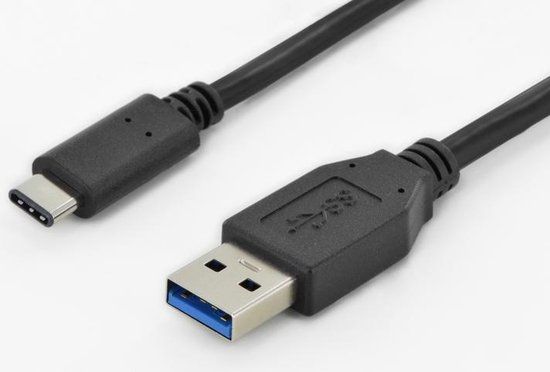 Digitus USB 3.0 Aansluitkabel [1x USB-C Stekker - 1x USB-C Stekker] 1 m Zwart