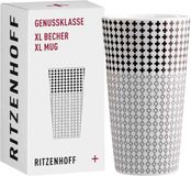 RITZENHOFF Kaffeebecher XL Genussklasse 525 ml Porselein Zwart-Wit