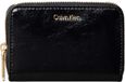 Calvin Klein Portemonnee 'Foil Logo Zip-around Glossy' zwart