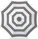 Gebro Parasol - Zwart/Wit Gestreept - D180 cm - UV-bescherming - Inclusief Draagtas