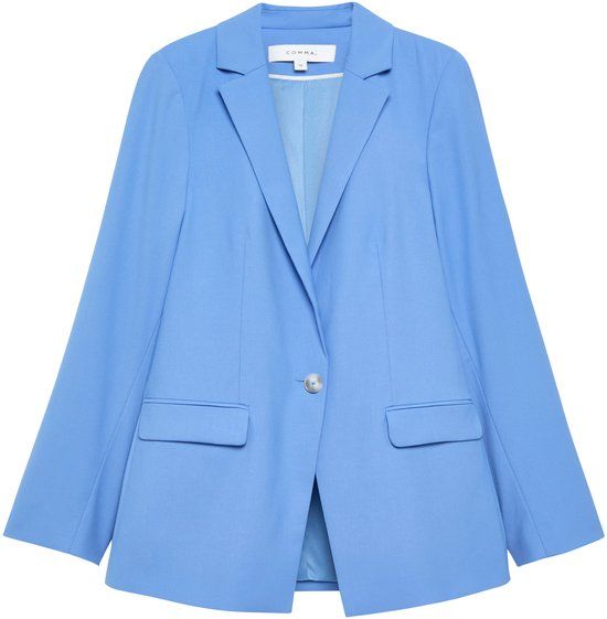comma Indoor-Blazer Vrouwen Blauw Viscose Regular Fit
