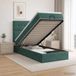 vidaXL Ottoman bed met matras Donkergroen 100 x 200 cm Fluweel