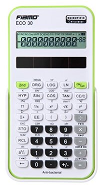 Fiamo Wetenschappelijke rekenmachine ECO30, 138 functies en 10-cijferig display, wit/groen