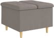 vidaXL - Ottoman - met opslag - Taupe - 60 x 60 x 45 cm - Stof