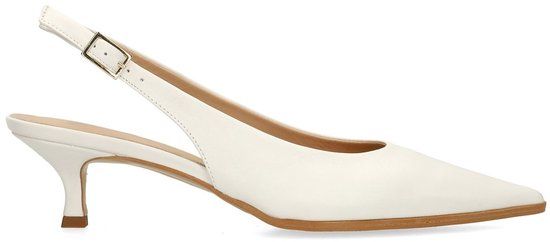Manfield Dames Off white leren slingbacks Maat 36
