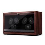 Klarstein Kabel watchwinder voor automatische horloges, automatische watchwinder voor 6 horloges, automatische watchwinder met acryl kijkvenster, automatische watchwinder, blauwe leds, watchwinder met 4 TPD instellingen
