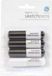 Silhouette SILH-PEN-BLK markeerstift 4 stuk(s) Zwart, Wit