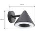 Lindby LED wandlamp buiten - 1 licht - IJzer, kunststof - H: 12.8 cm - zwart, wit