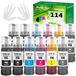 Epson Bouteilles d'encre, compatible avec Epson 114, 12 pièces, pour ET-8500/8550