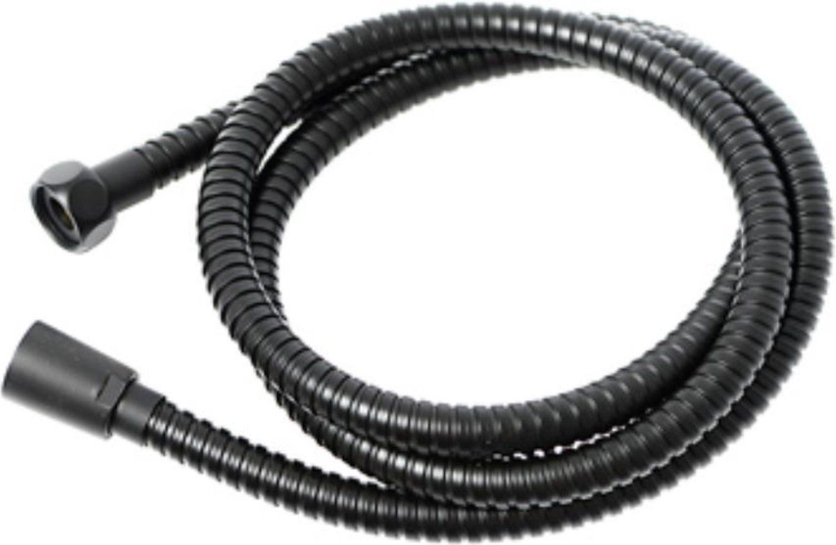 Plieger Napoli doucheslang - mat zwart - kunststof